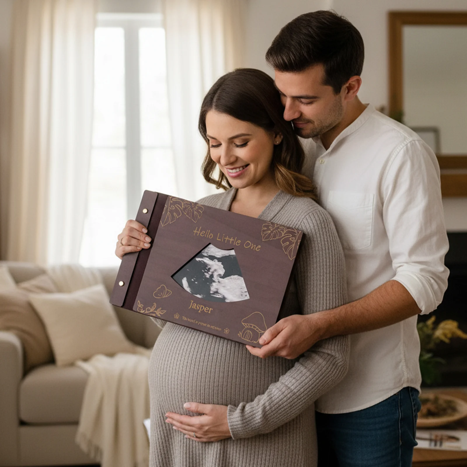 Personalized Baby Photo Album – Custom Wooden Cover with Baby’s Name - Image 8