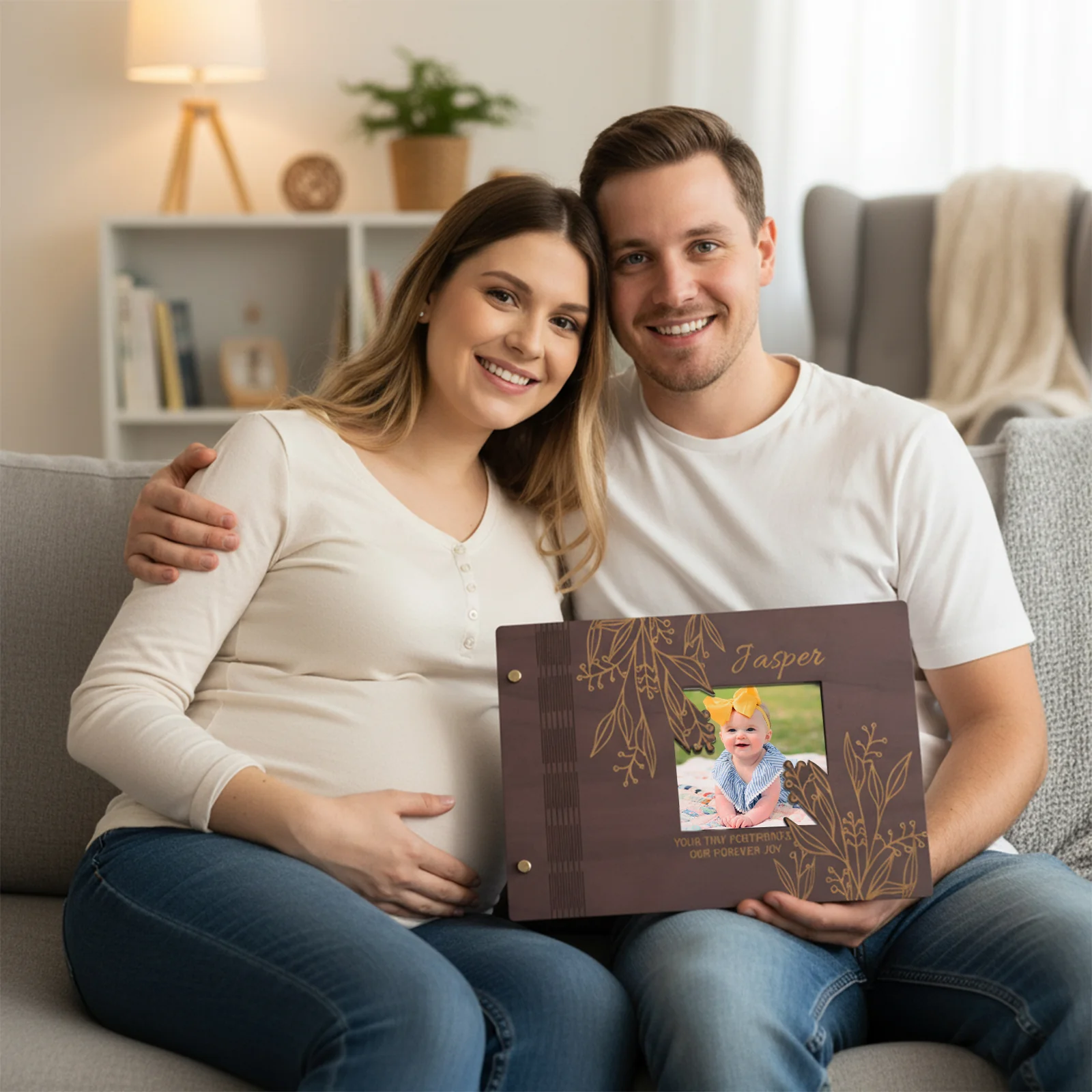 Personalized Baby Photo Album – Custom Wooden Cover with Baby’s Name - Image 6