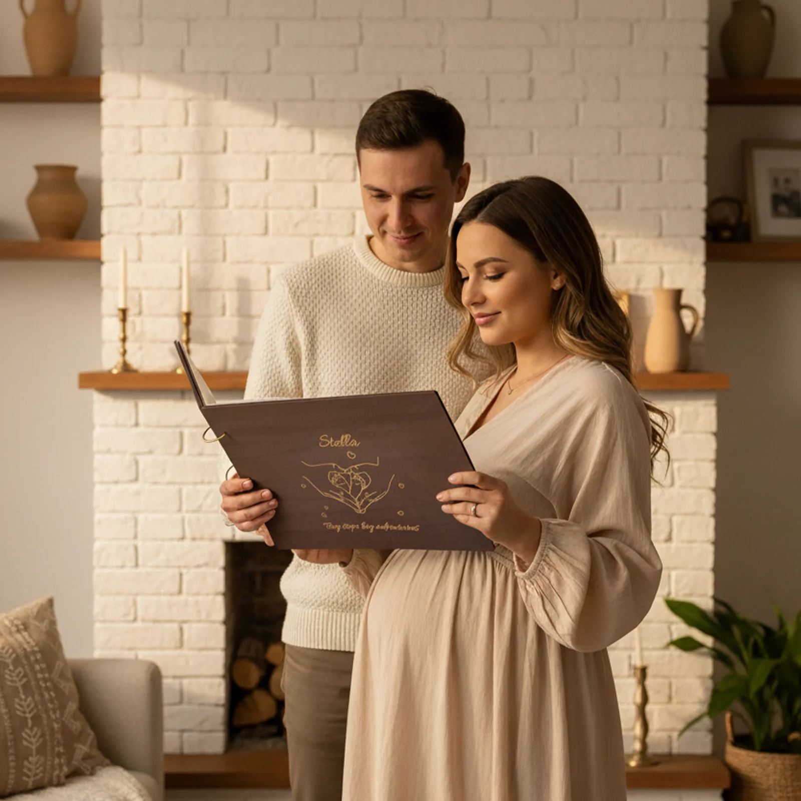 Personalized Wooden Baby Photo Album – Engraved with Baby’s Name - Image 6