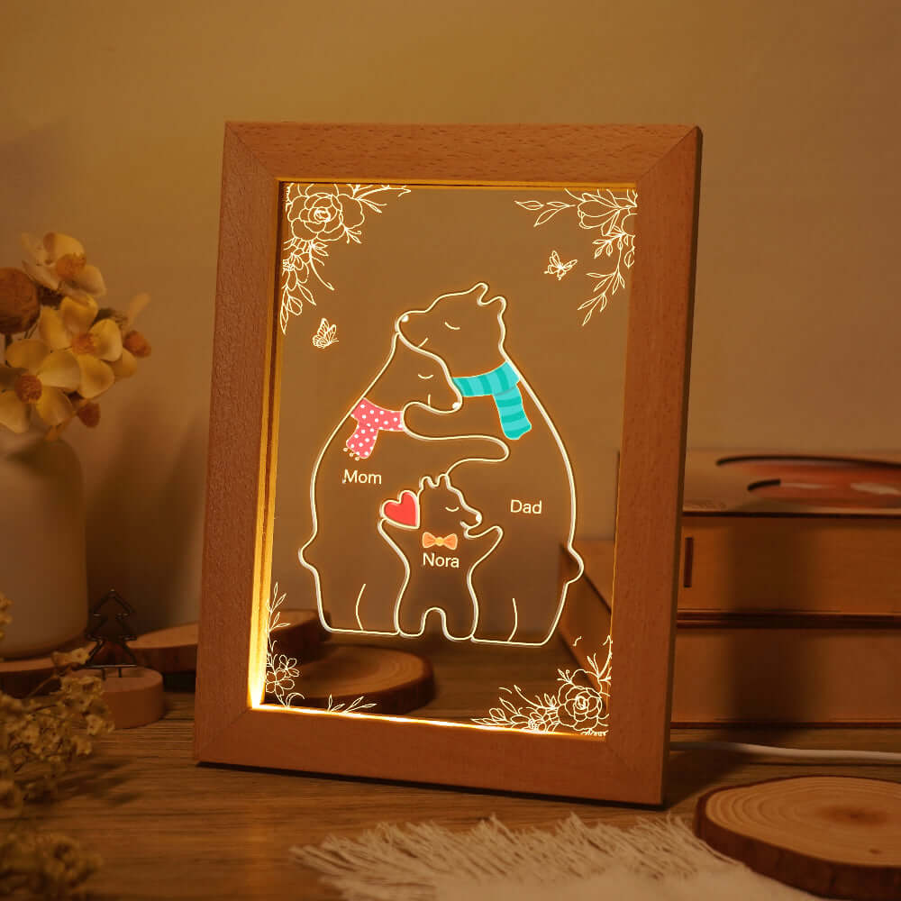 Personalized Bears Name Family Night Light - Image 2