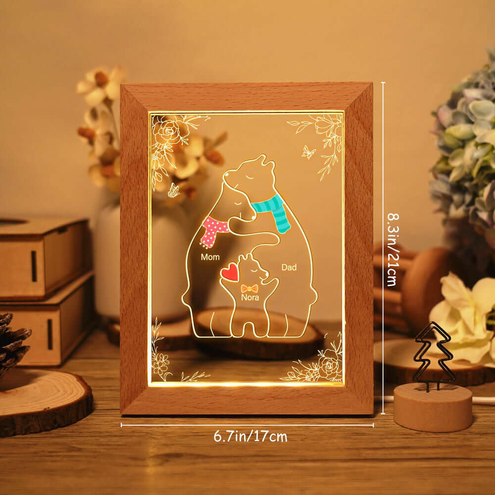 Personalized Bears Name Family Night Light - Image 3