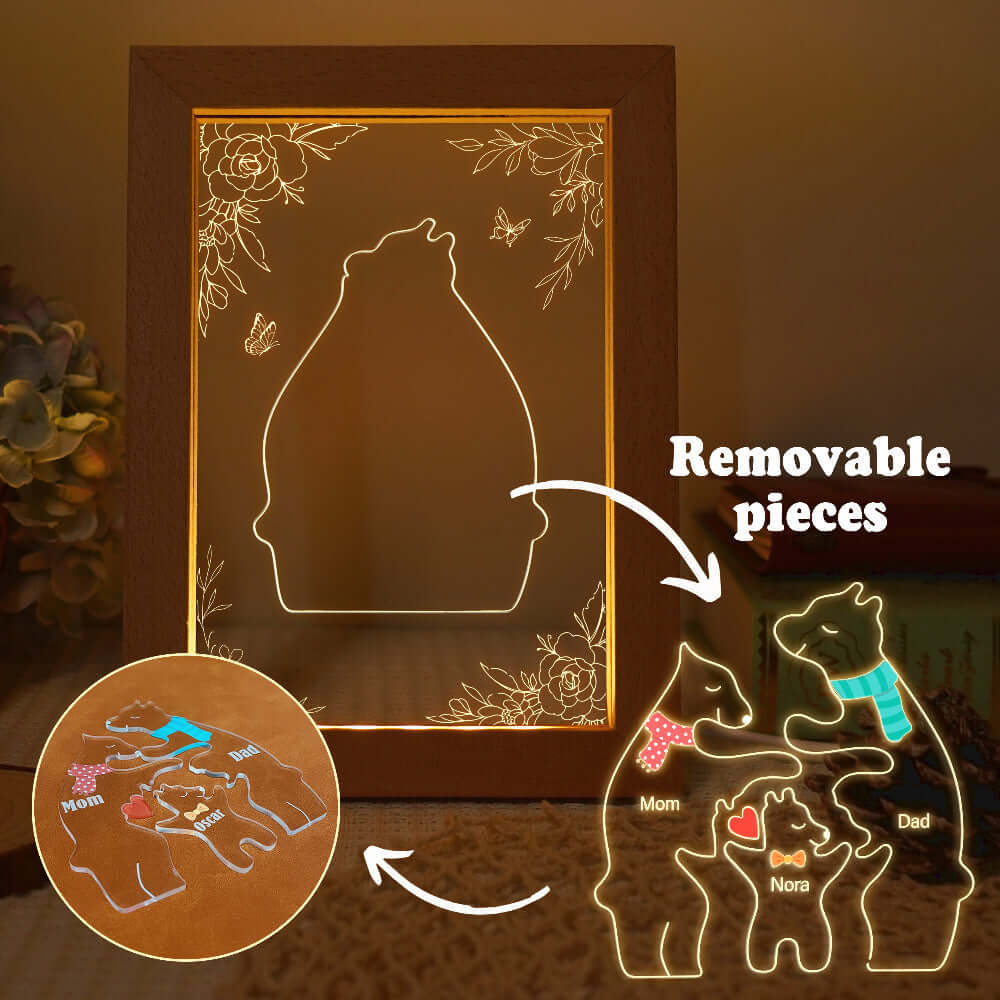 Personalized Bears Name Family Night Light - Image 6
