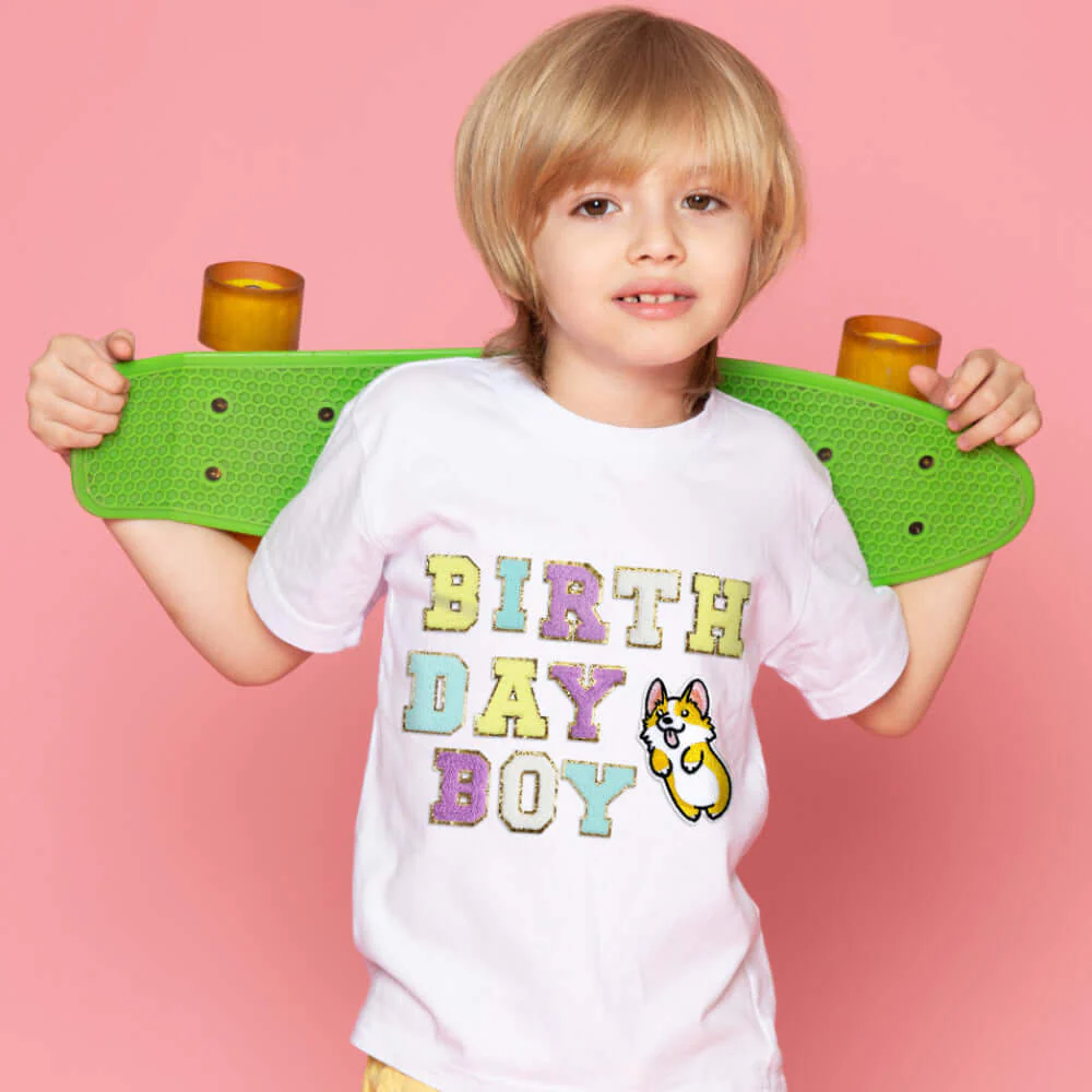 Personalized Birthday Patch T-shirt for Kids - Image 4
