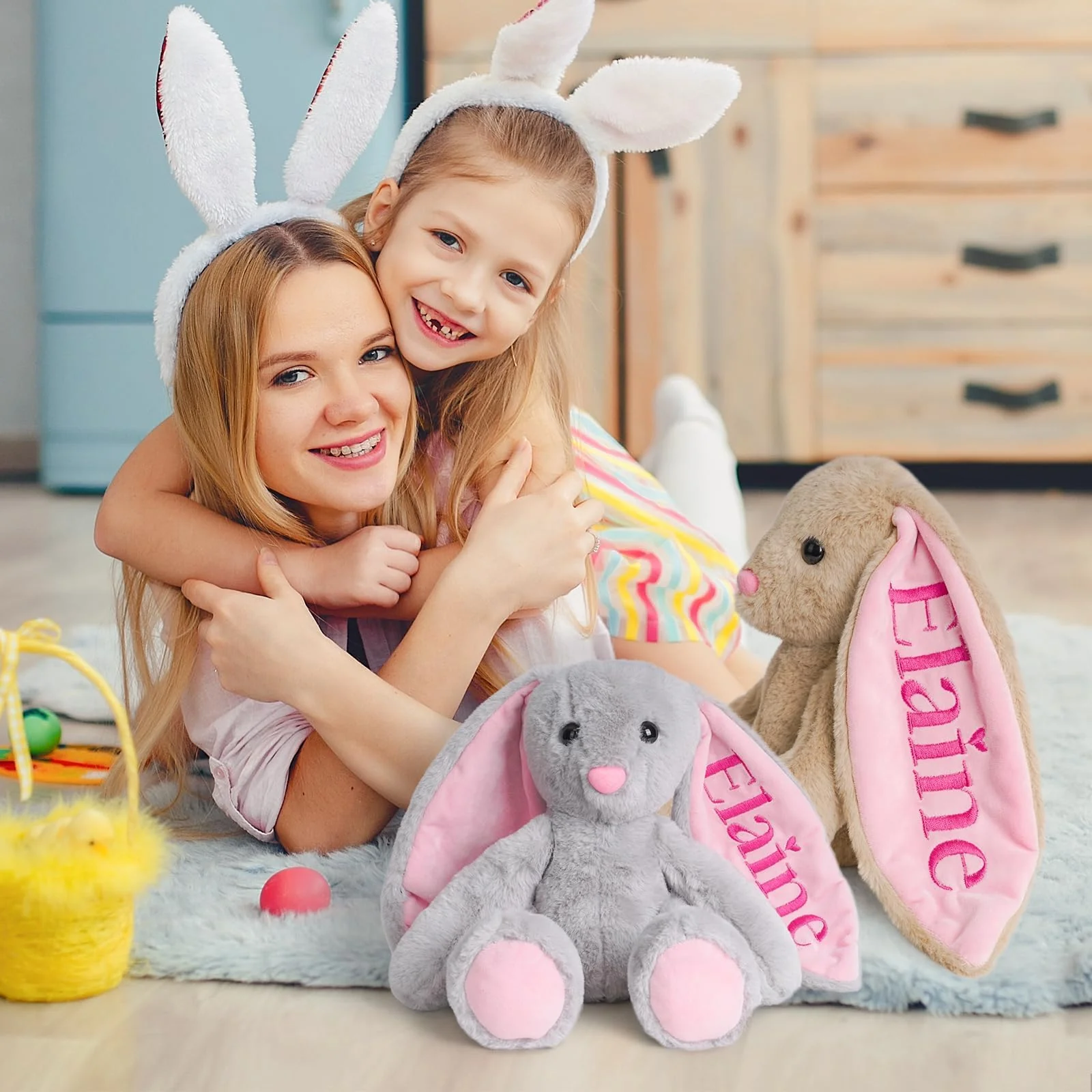 Personalized Plush Bunny – Soft Toy for Kids with Custom Name - Image 2