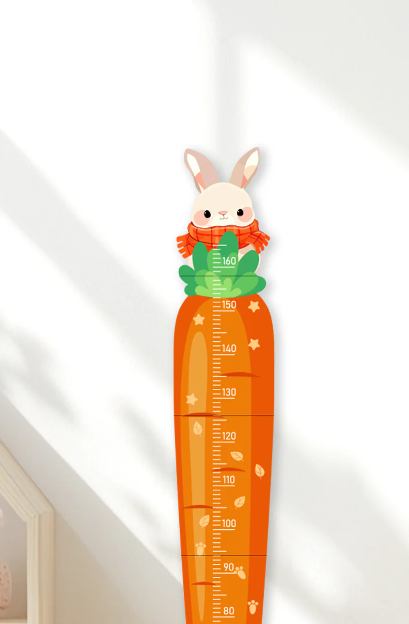 Personalized Carrot Bunny Wooden Growth Chart for Kids - Image 7