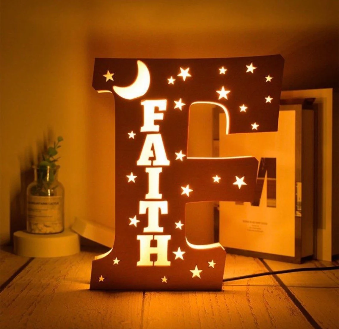 Personalized Wooden Alphabet Night Light With Name - Image 5