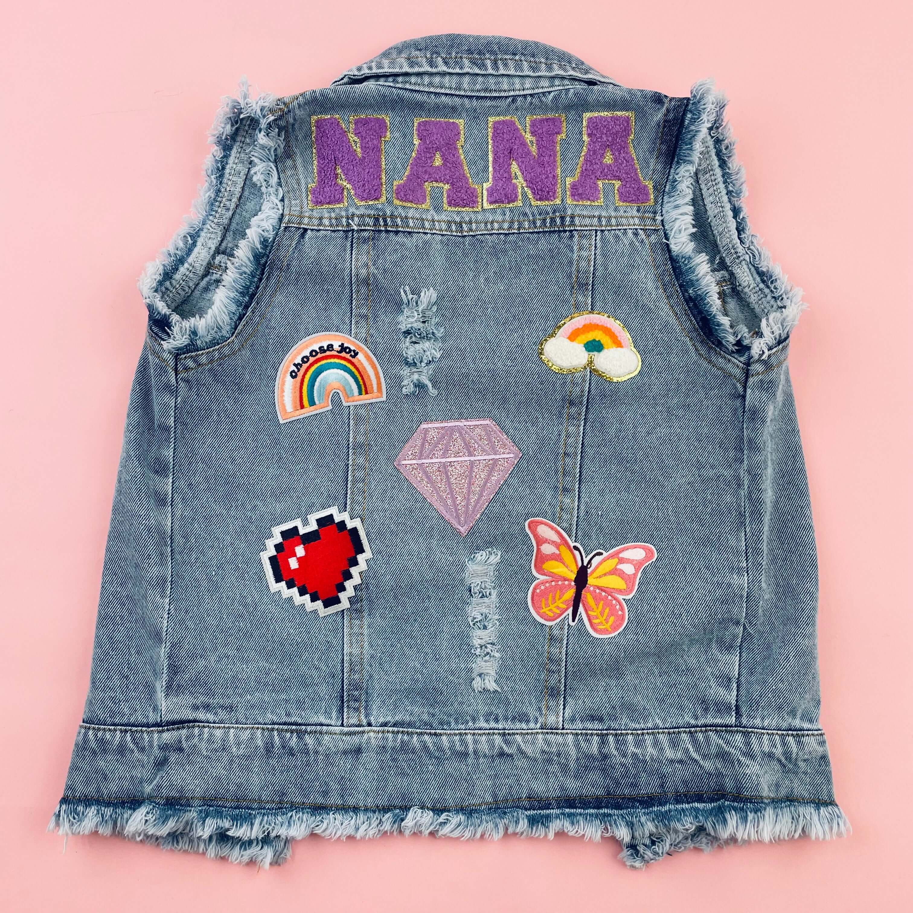 Personalized Children Patch Denim Vest - Image 3
