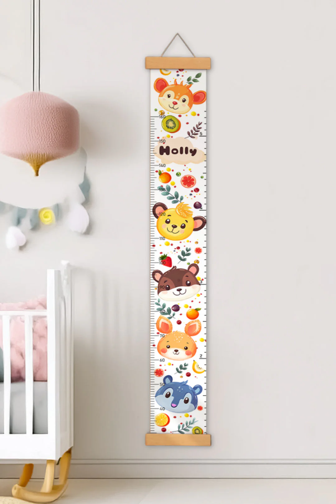 Personalized Cute Hanging Canvas Height Ruler - Image 2