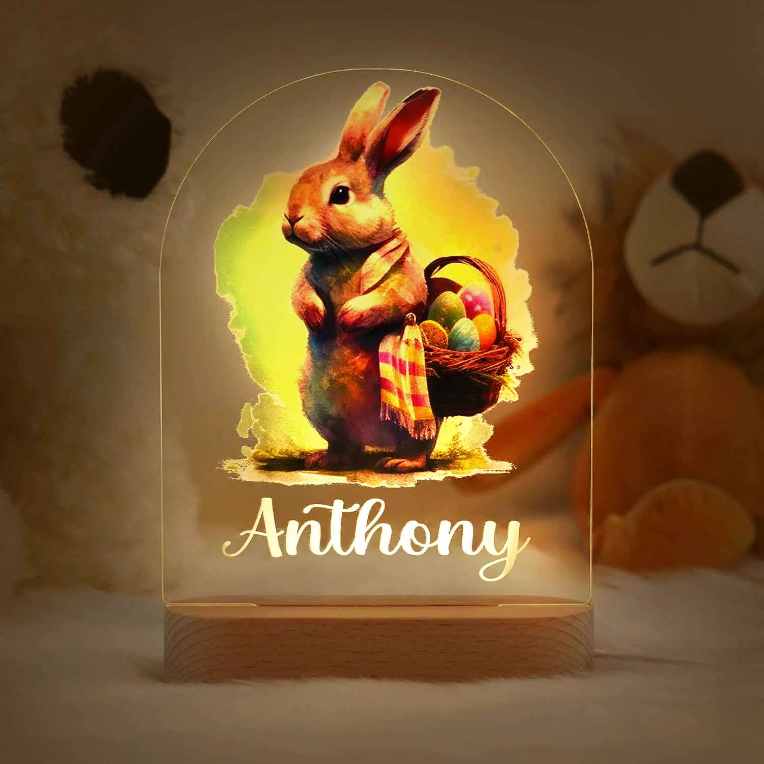 Personalized Easter Bunny Name Night Light - Image 2