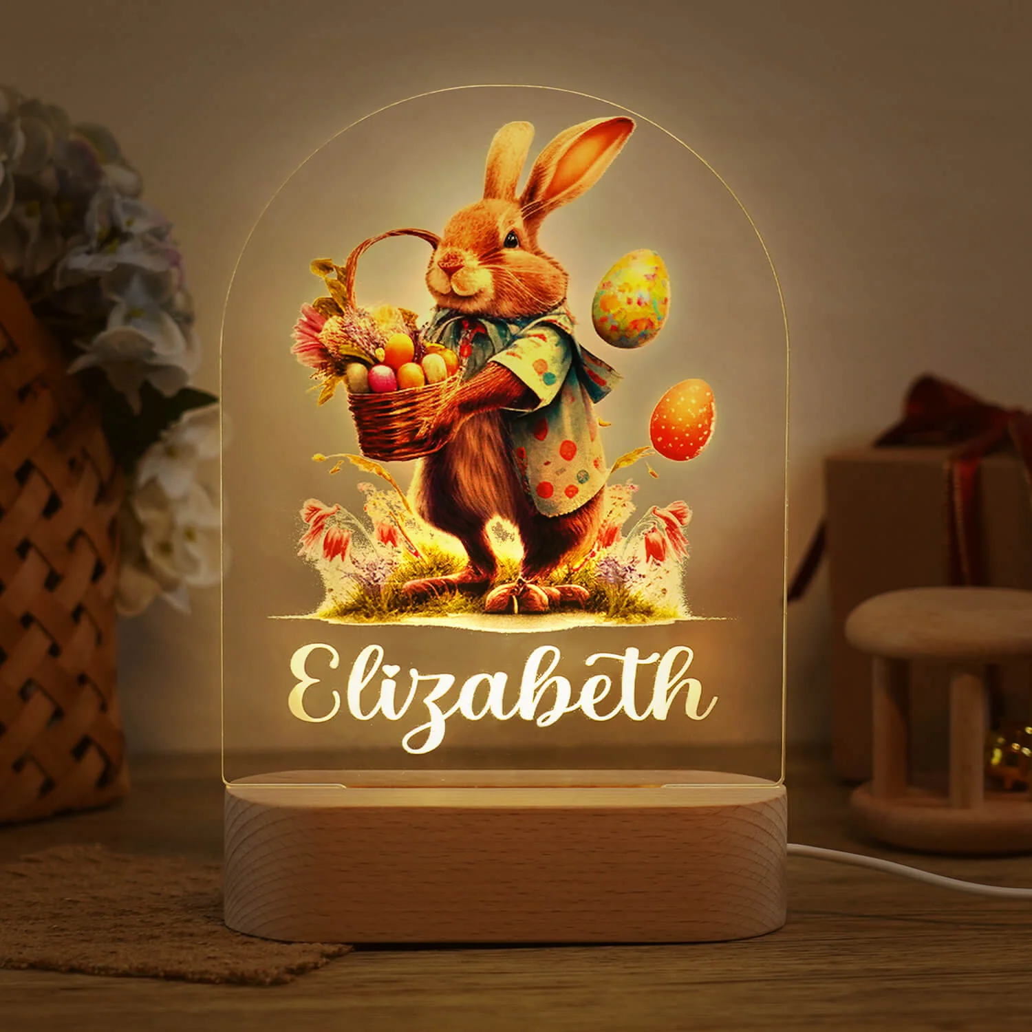 Personalized Easter Bunny Name Night Light - Image 4