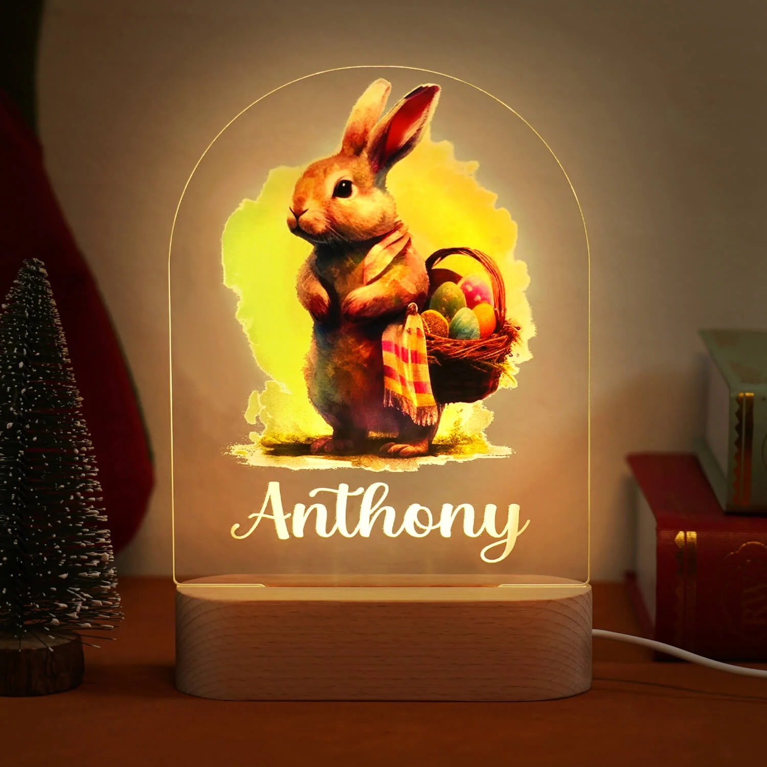 Personalized Easter Bunny Name Night Light - Image 5