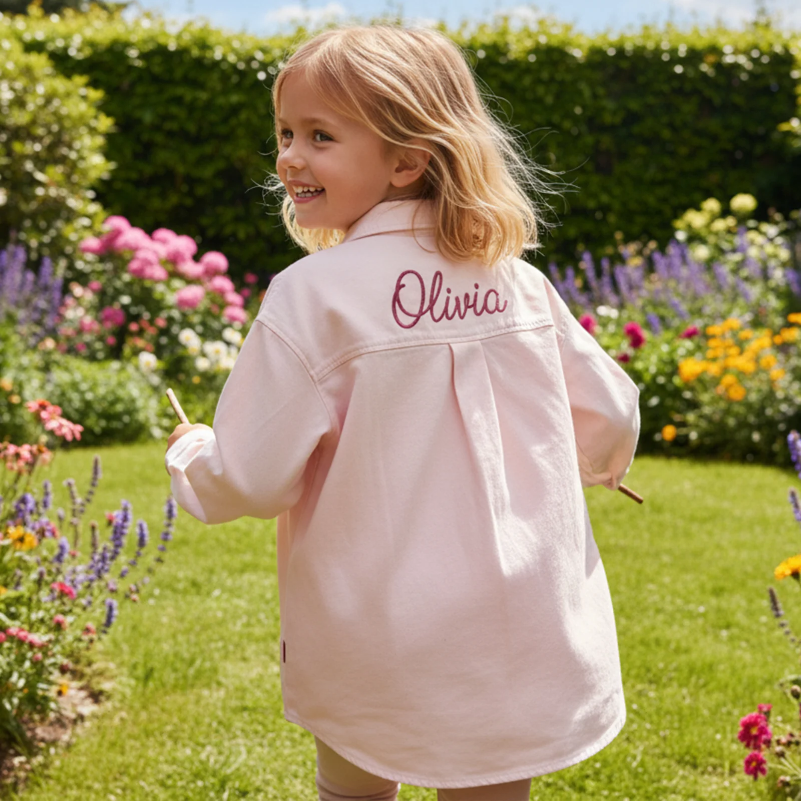 Personalized Embroidered Name Shirt for Kids - Image 2