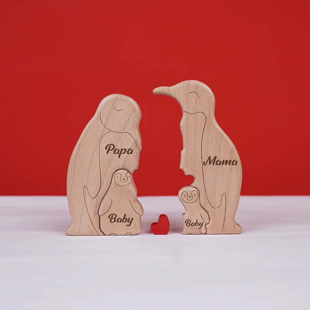 Personalized Family Name Puzzle Decor - Penguins - Image 3
