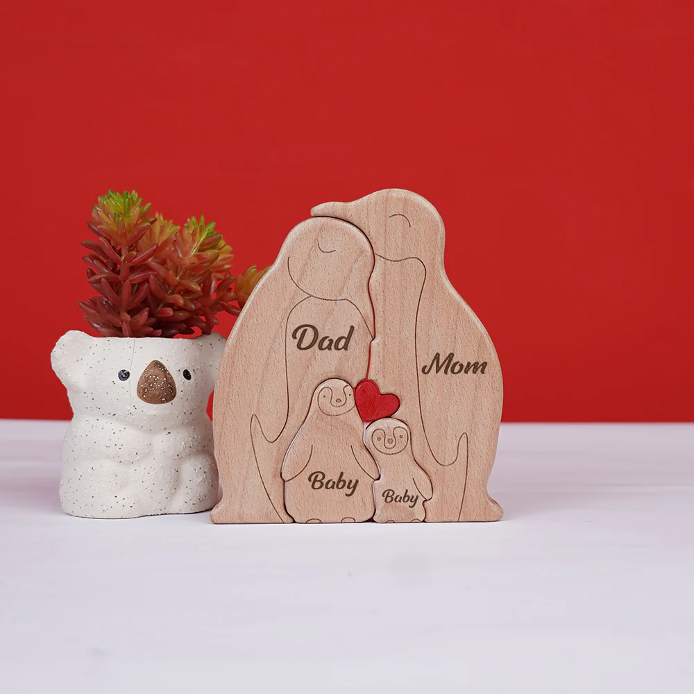 Personalized Family Name Puzzle Decor - Penguins - Image 5