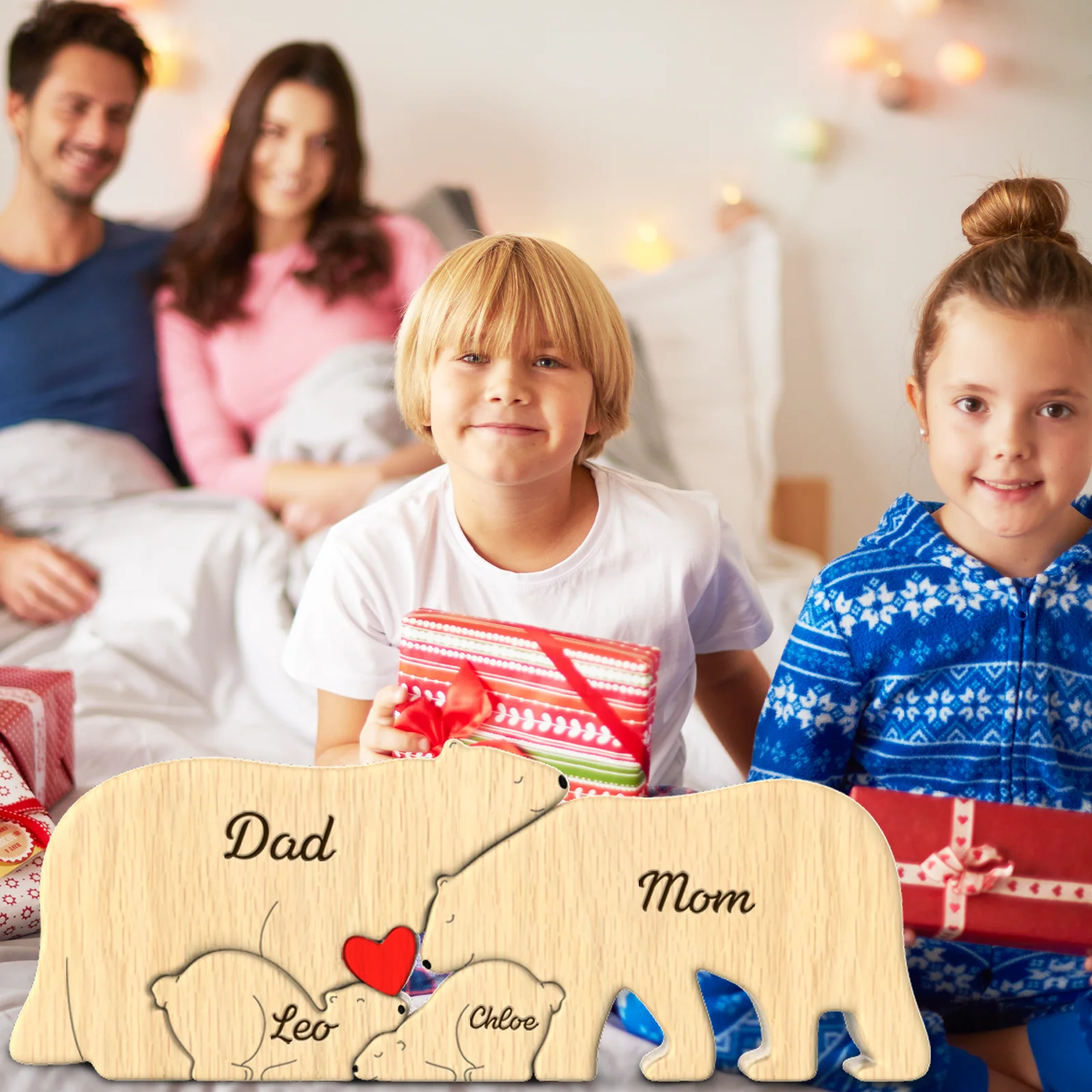 Personalized Family Name Puzzle Decor - Polar Bears - Image 4