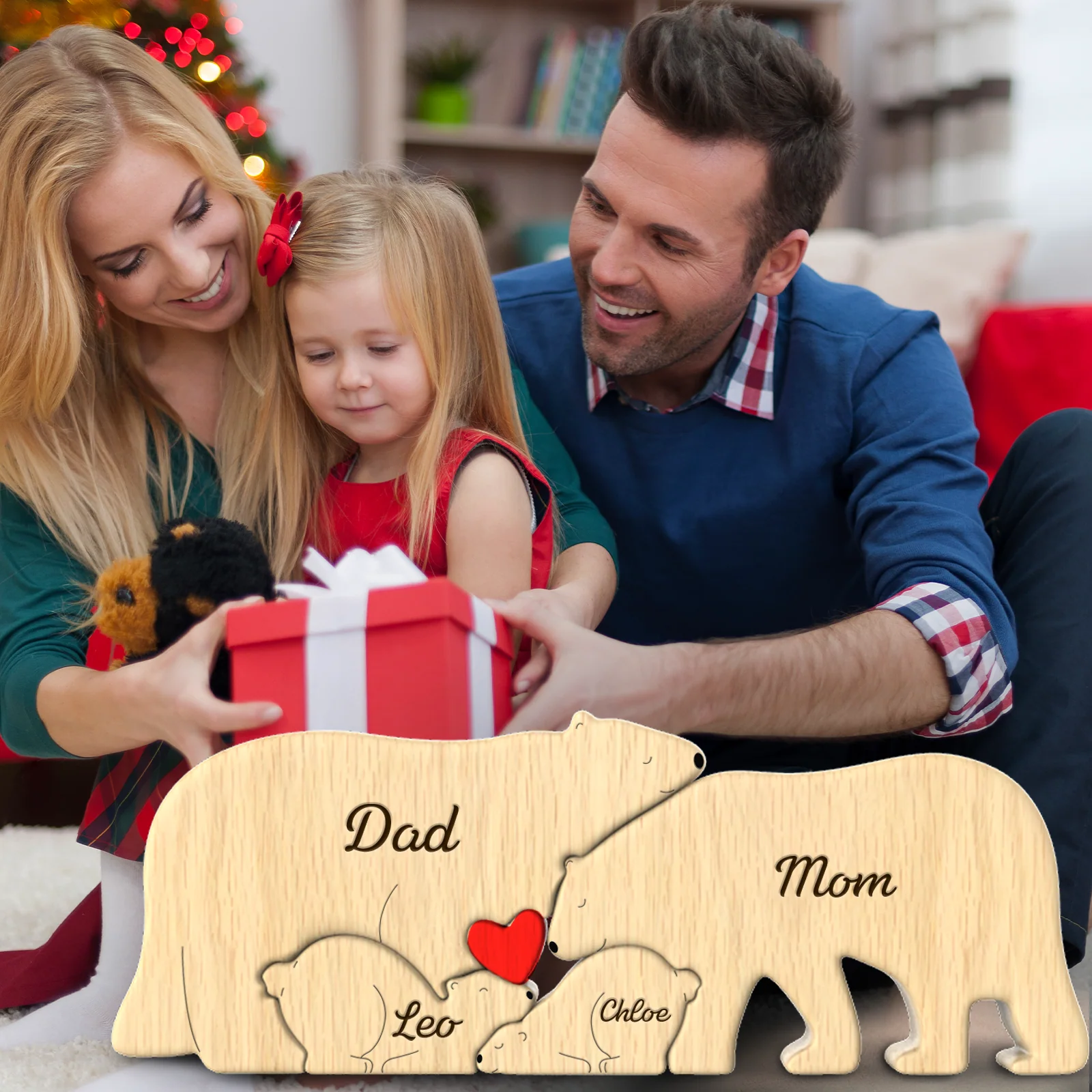 Personalized Family Name Puzzle Decor - Polar Bears - Image 5