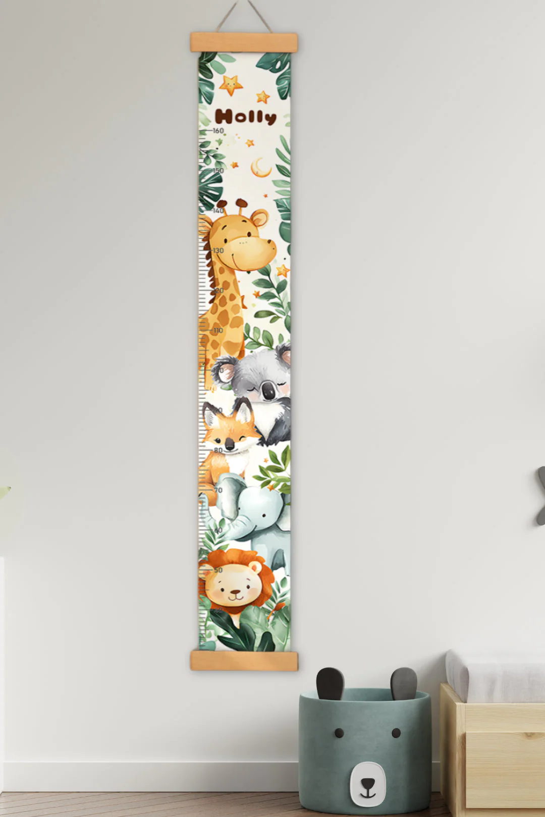 Personalized Forest Theme Hanging Canvas Height Ruler - Image 7