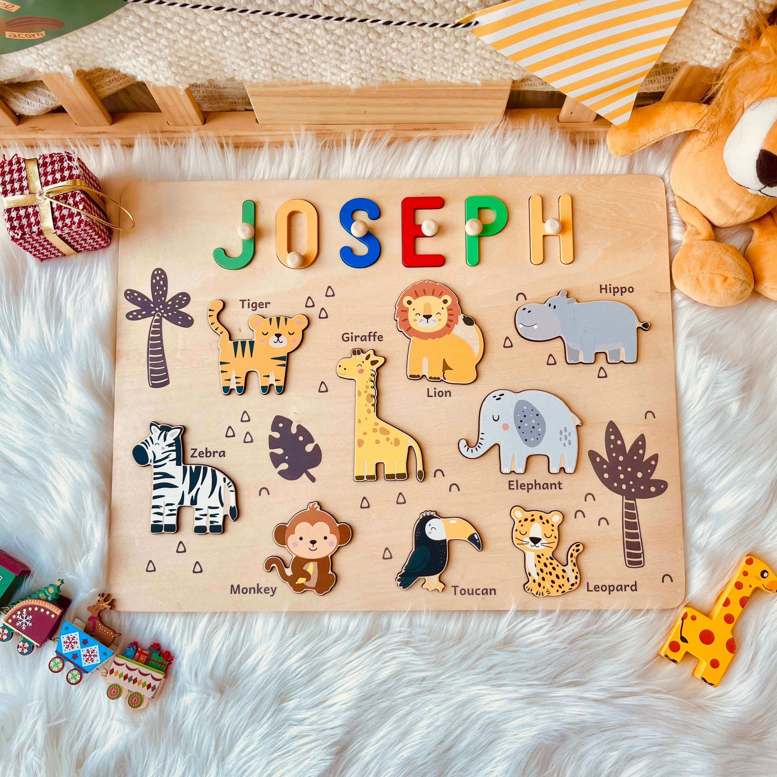 Personalized Jungle Animal Name Puzzle - Image 3