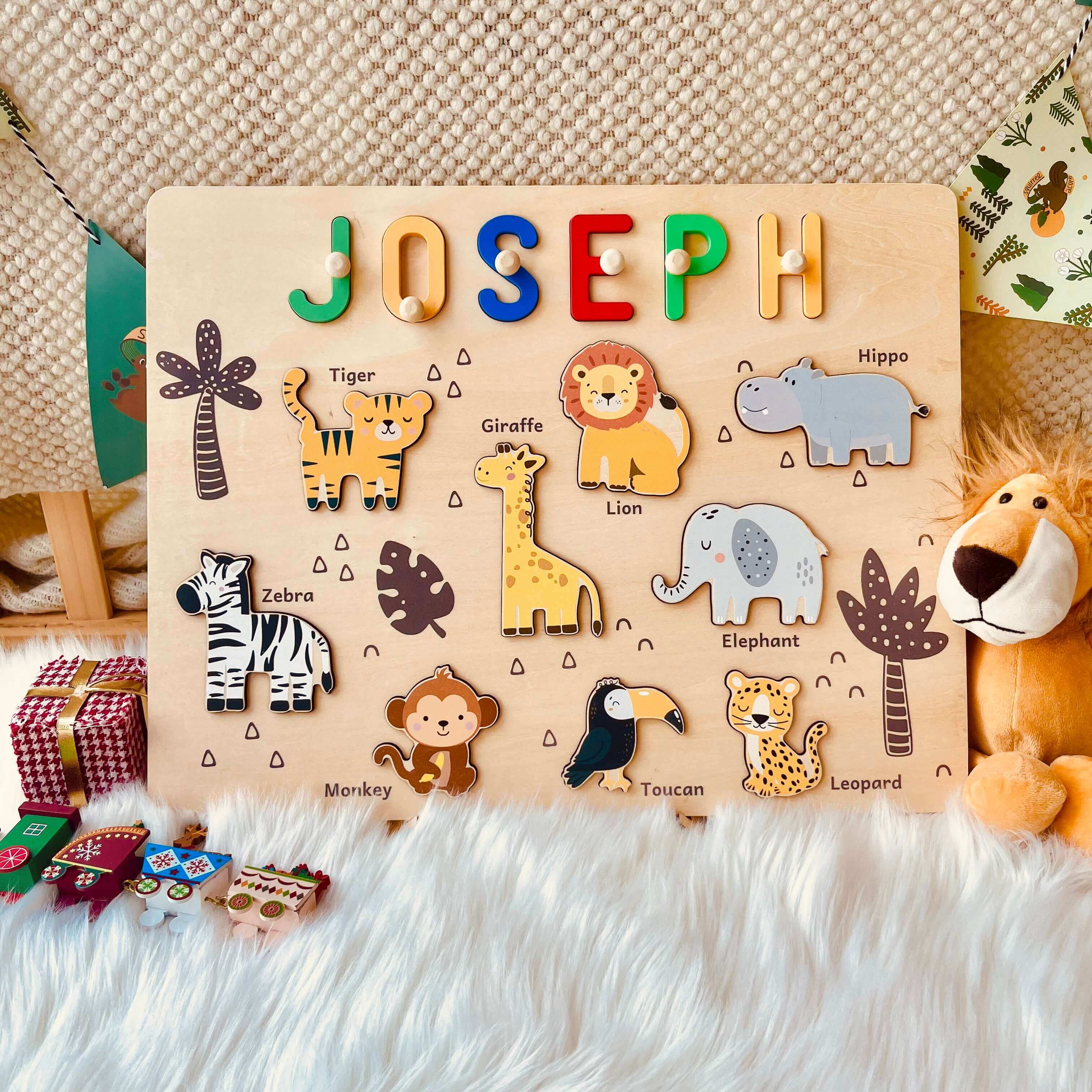 Personalized Jungle Animal Name Puzzle - Image 5