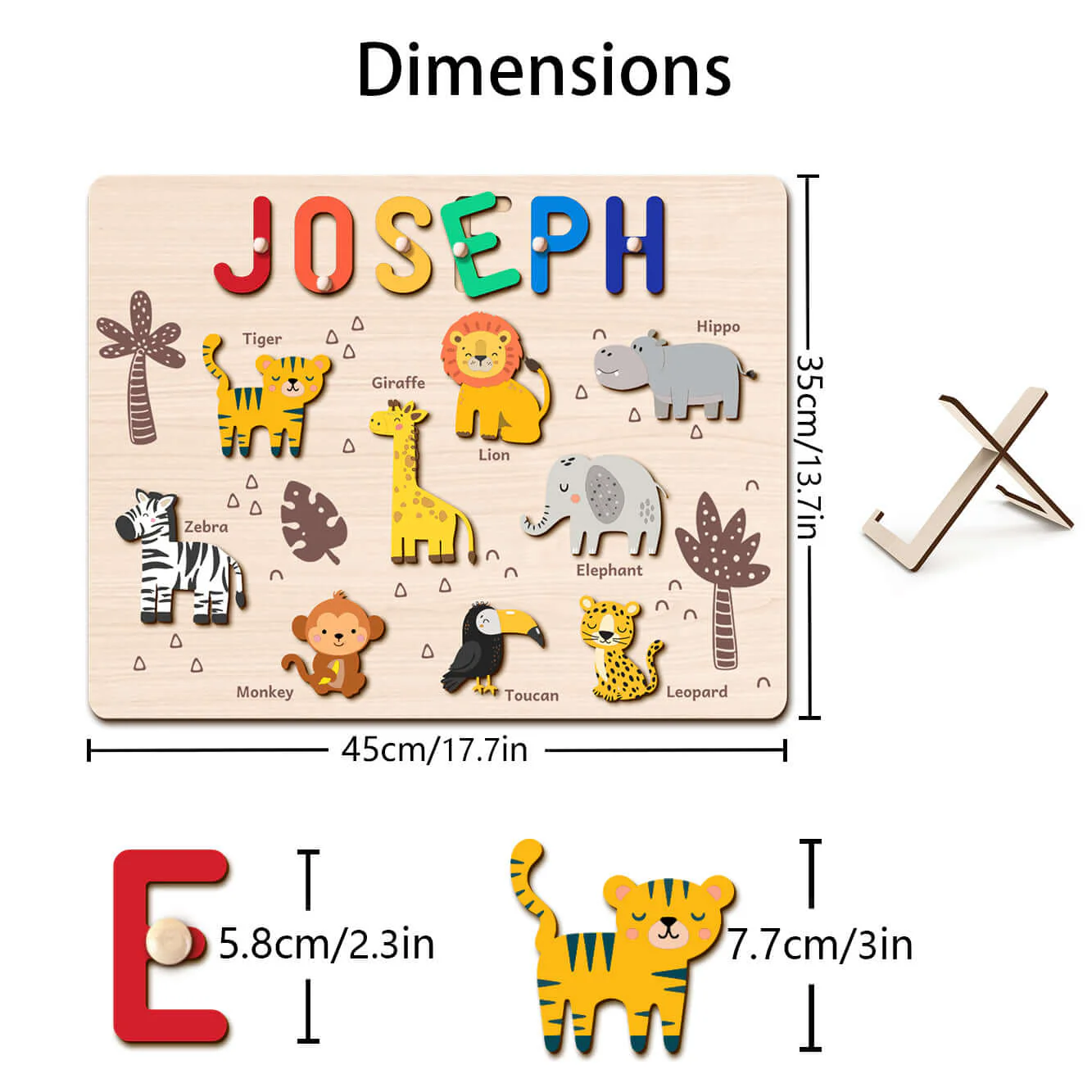 Personalized Jungle Animal Name Puzzle - Image 7