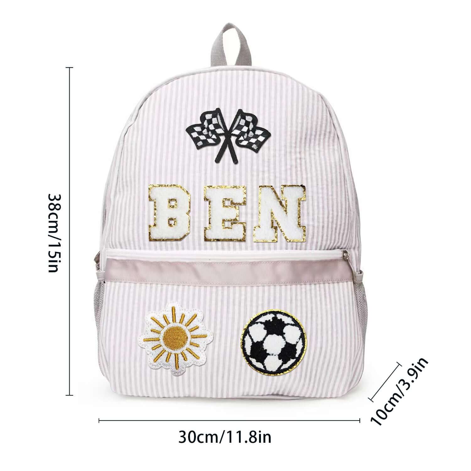 Personalized Kids Back to School Patch Backpack - Image 5