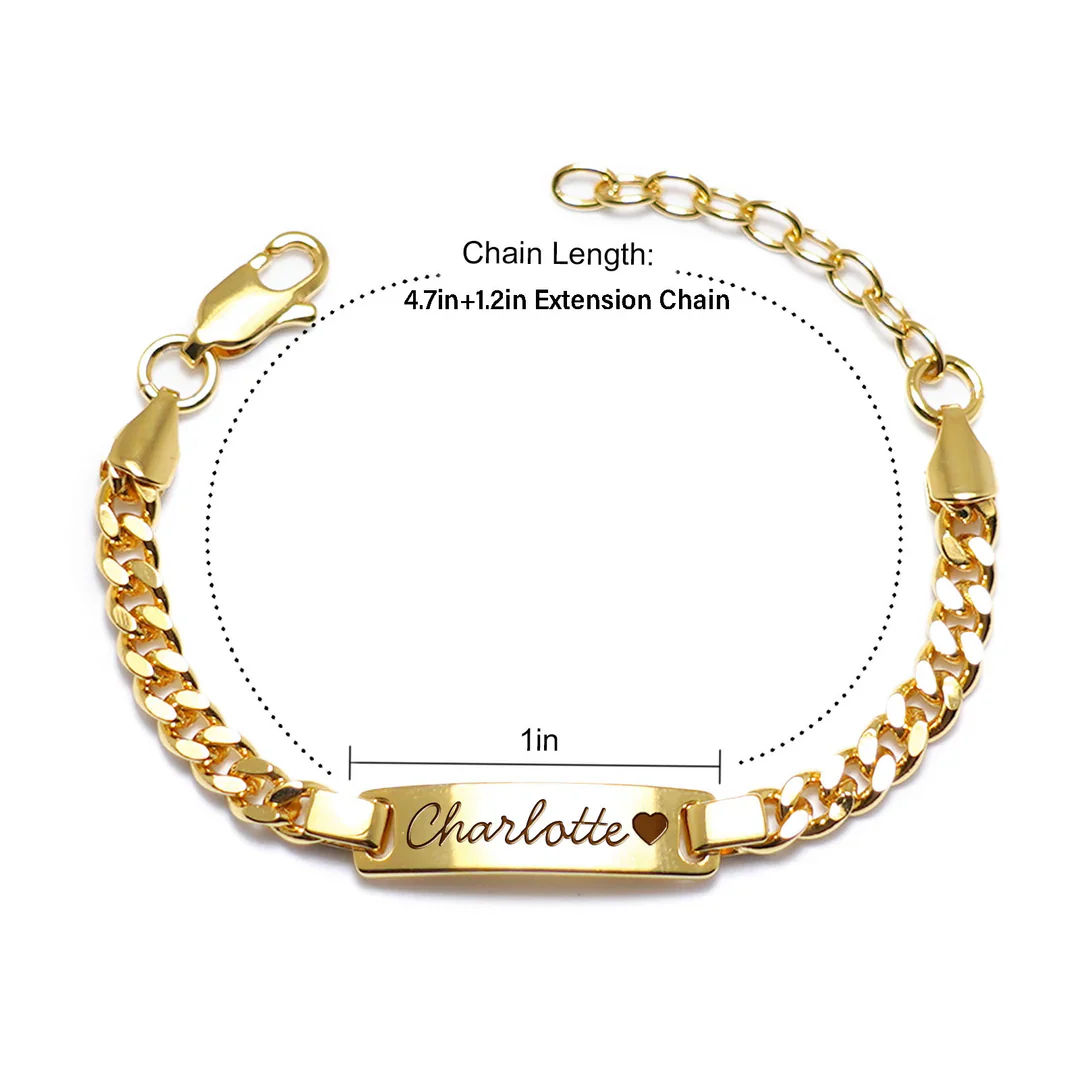 Personalized Kids Birthstone and Name Bracelet - Image 5