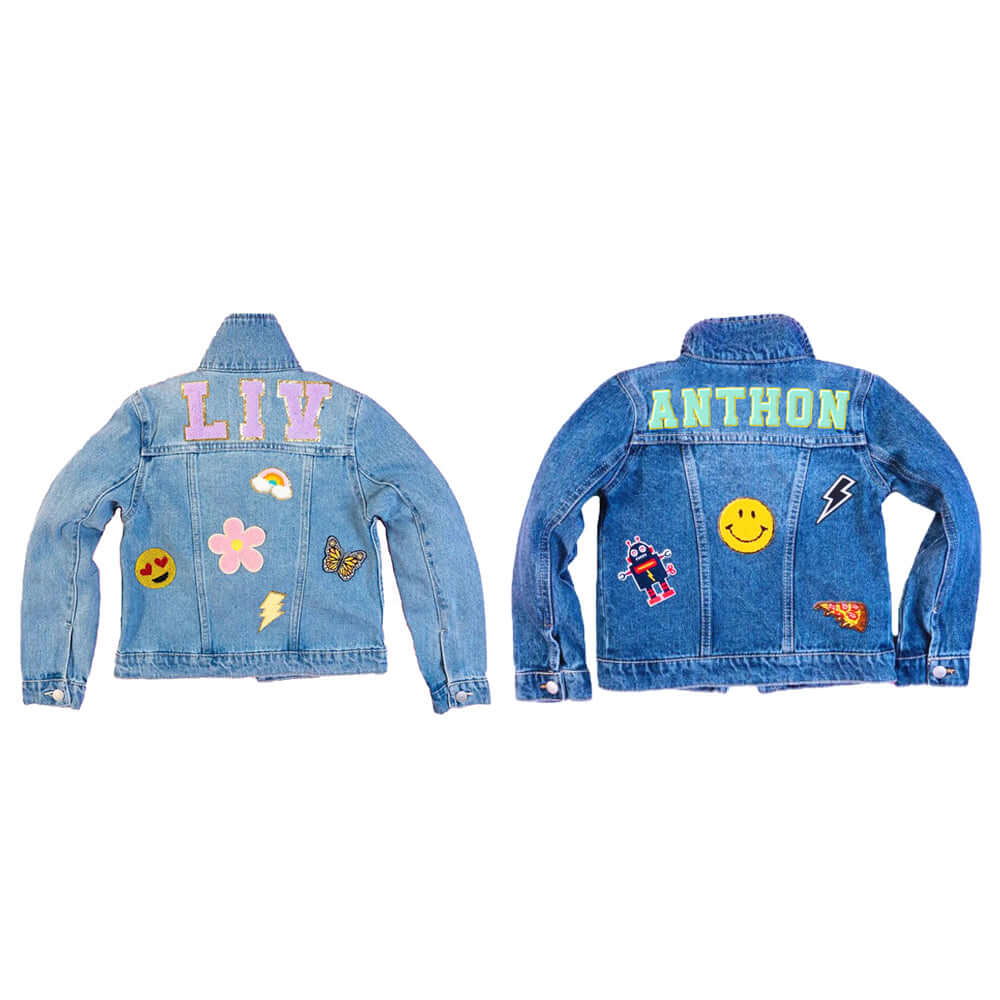 Personalized Kids Name Patch Jean Jacket - Image 6