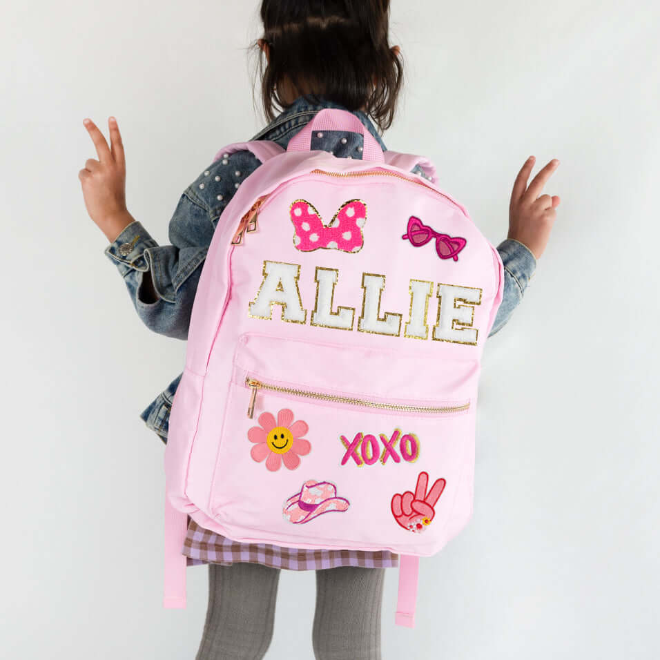 Personalized Kids Patches Nylon Backpack - Image 5