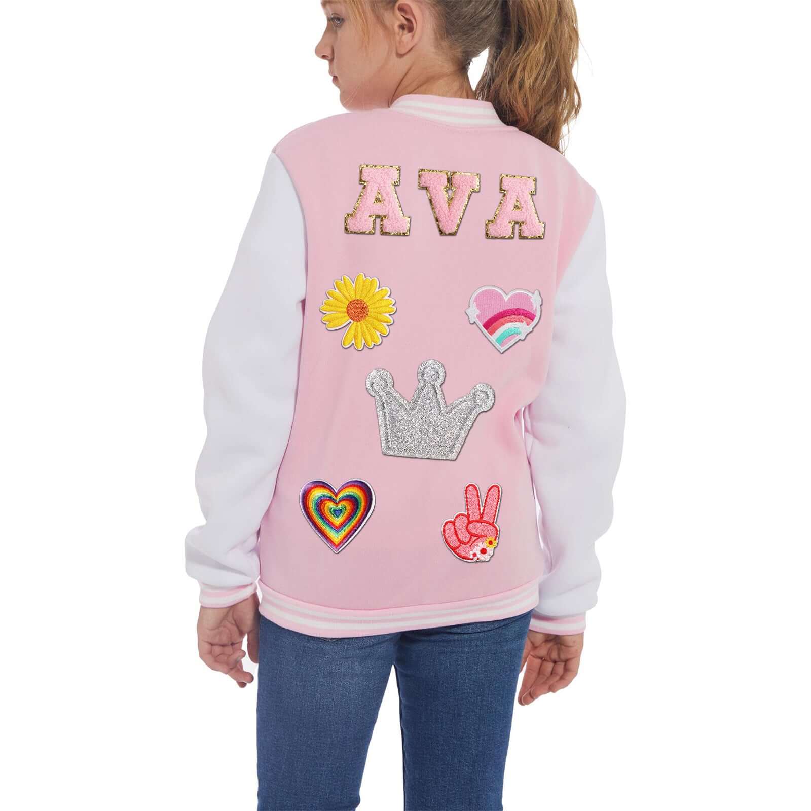 Personalized Kids Baseball Patch Jacket - Image 4