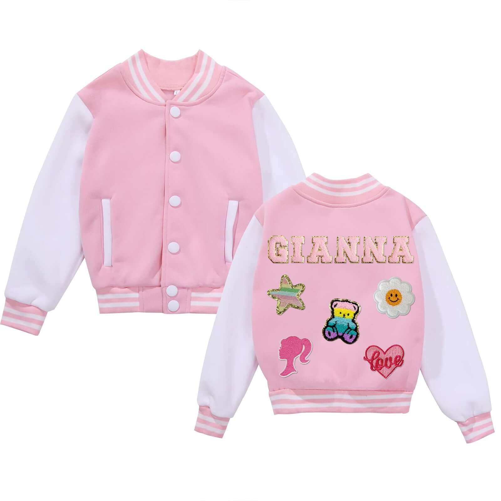Personalized Kids Baseball Patch Jacket - Image 5