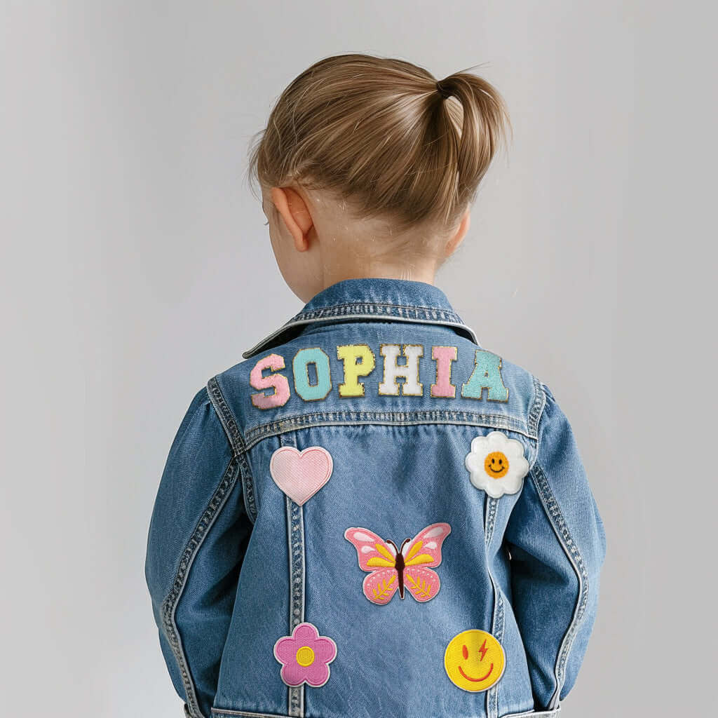 Personalized Kids Patch Denim Jacket - Image 4