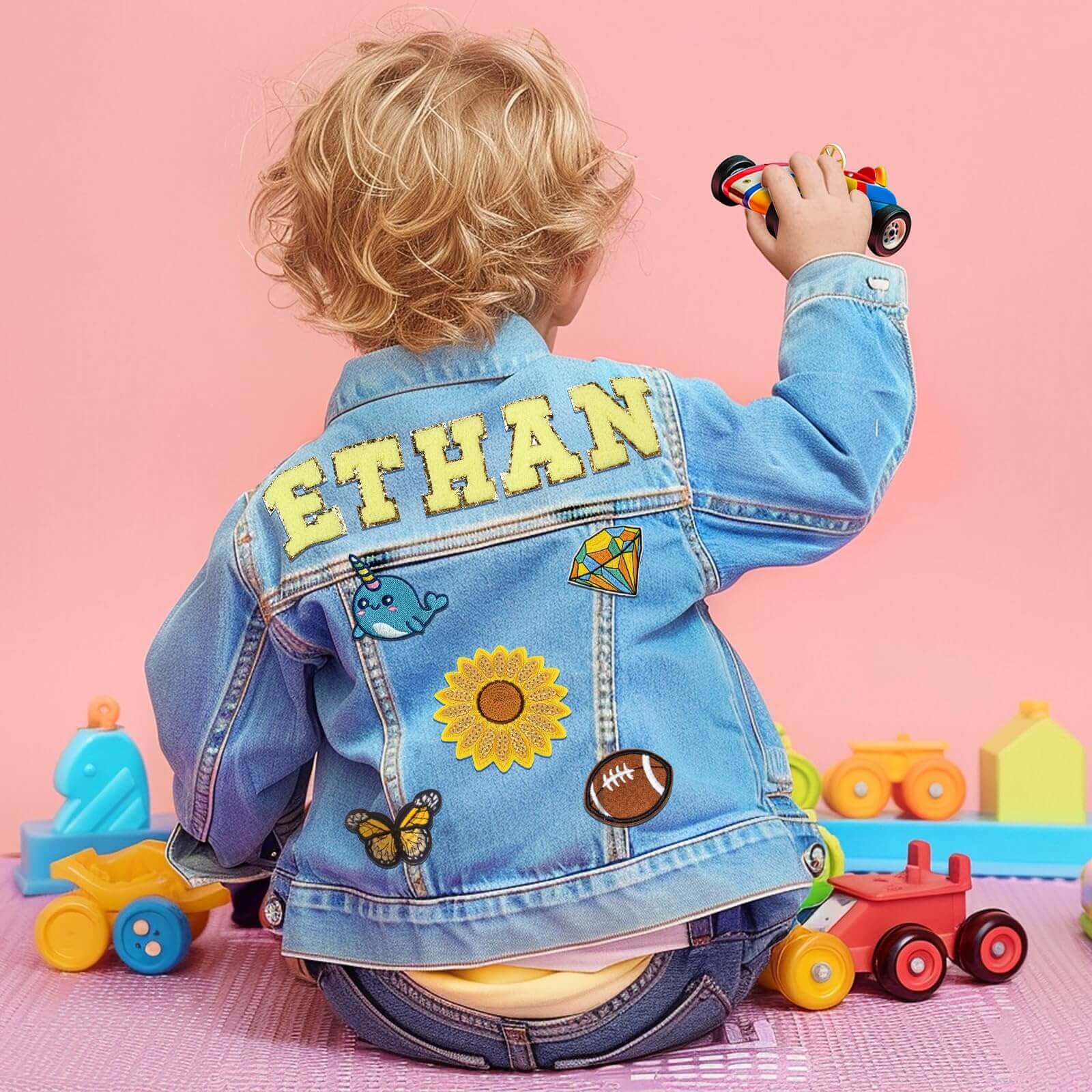 Personalized Kids Patch Denim Jacket - Image 5