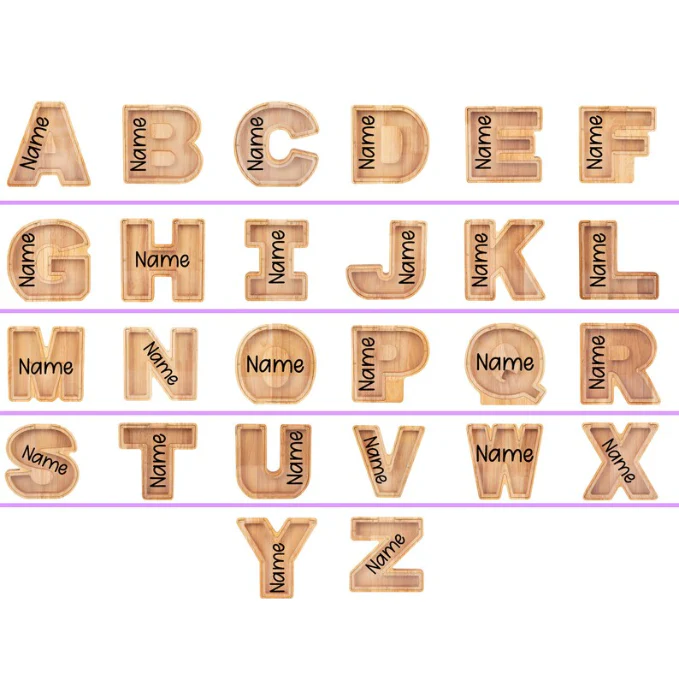 Personalized Kids Wooden Letter Coin Piggy Bank - Image 7