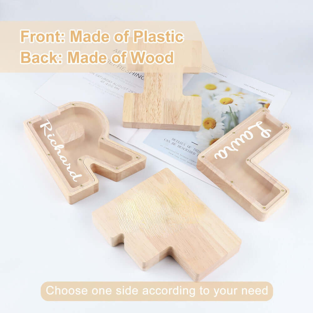 Personalized Letter Piggy Bank Gift for Kids - Image 3