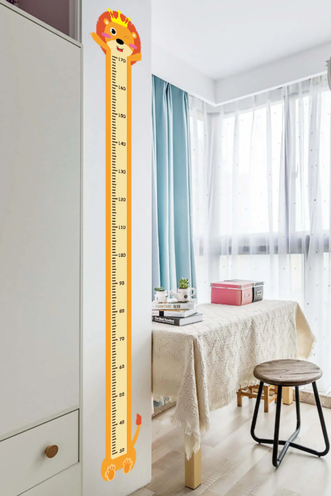Personalized Lion Creative Growth Chart Wall Stickers - Image 3