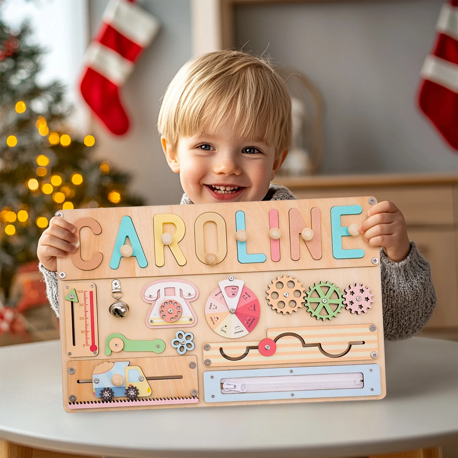 Personalized Montessori Busy Board for Kids - Image 3