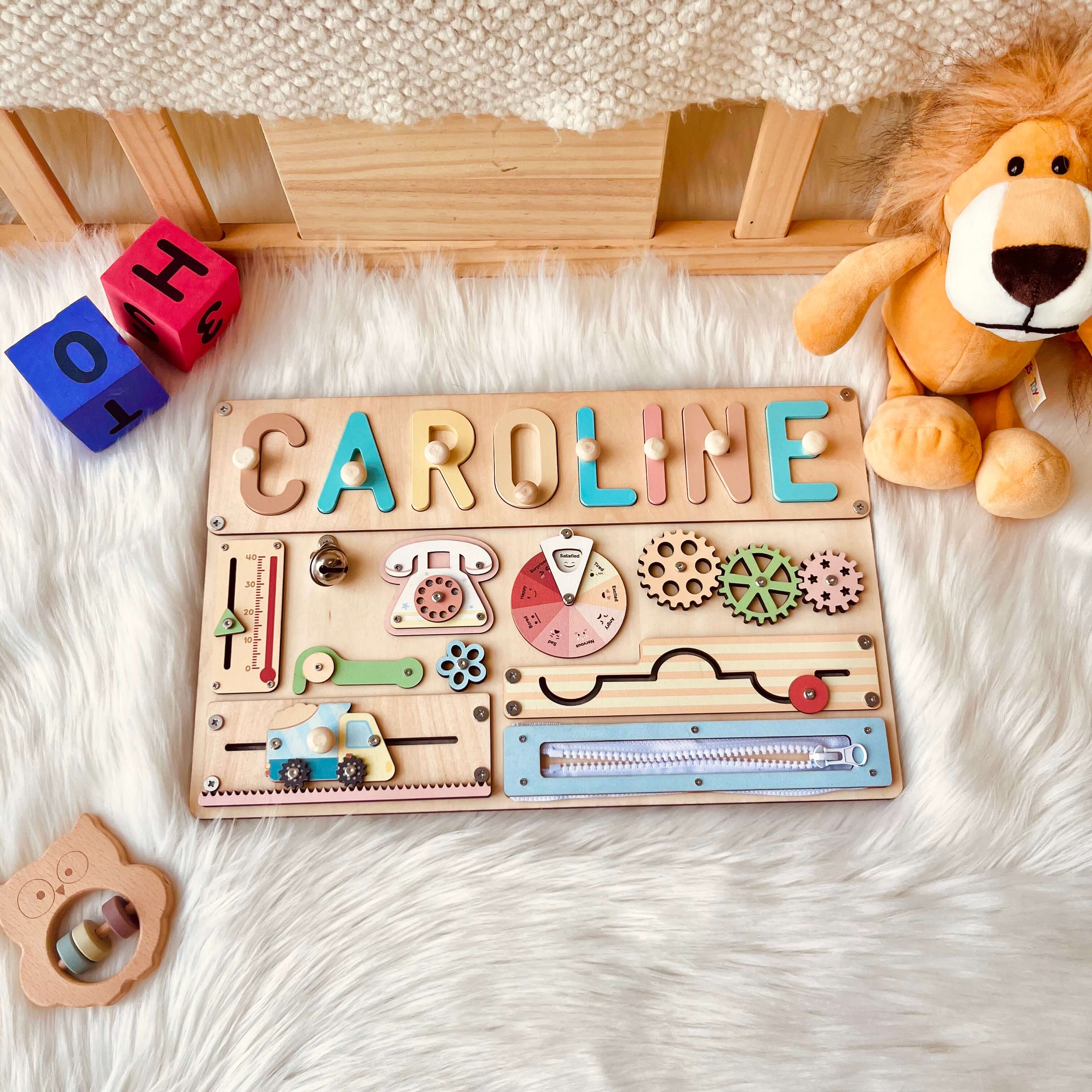 Personalized Montessori Busy Board for Kids - Image 4