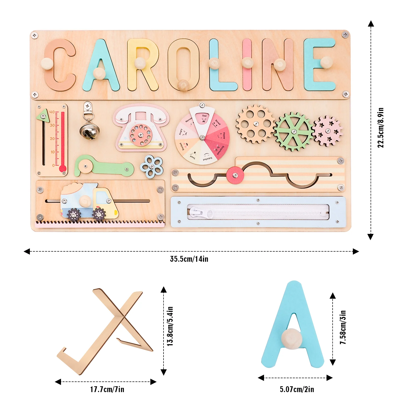 Personalized Montessori Busy Board for Kids - Image 9