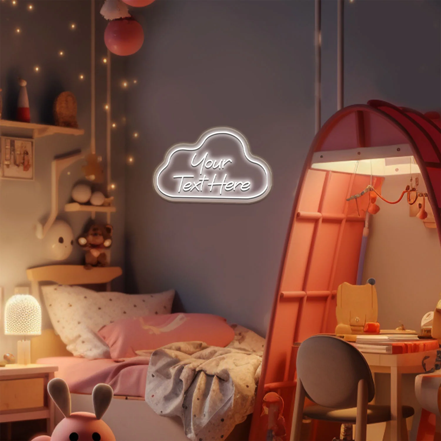 Personalized Name and Cloud Neon Sign - Image 2