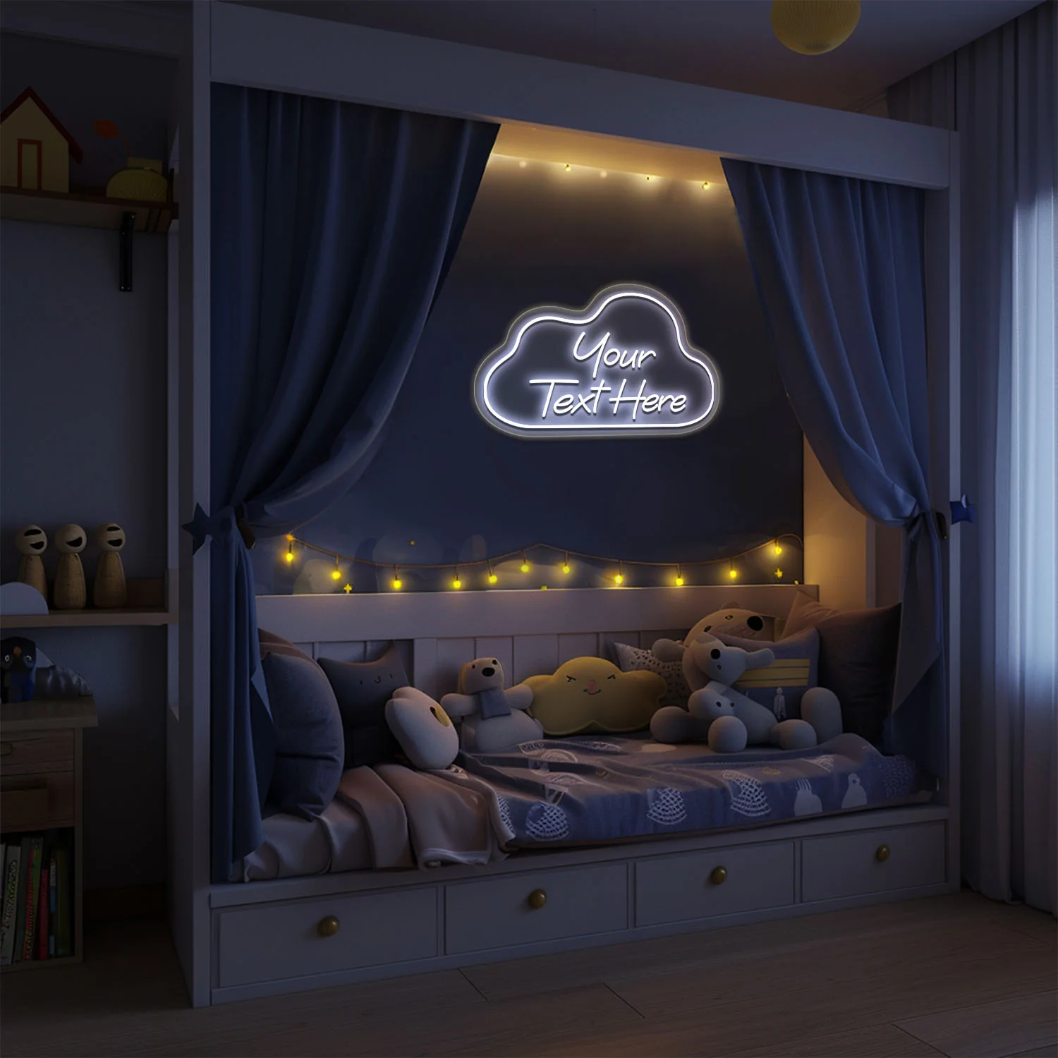 Personalized Name and Cloud Neon Sign - Image 5
