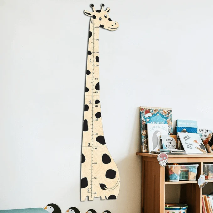 Wooden Giraffe Growth Chart Height Ruler for Kids - Image 3