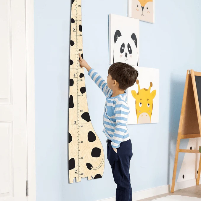 Wooden Giraffe Growth Chart Height Ruler for Kids - Image 4