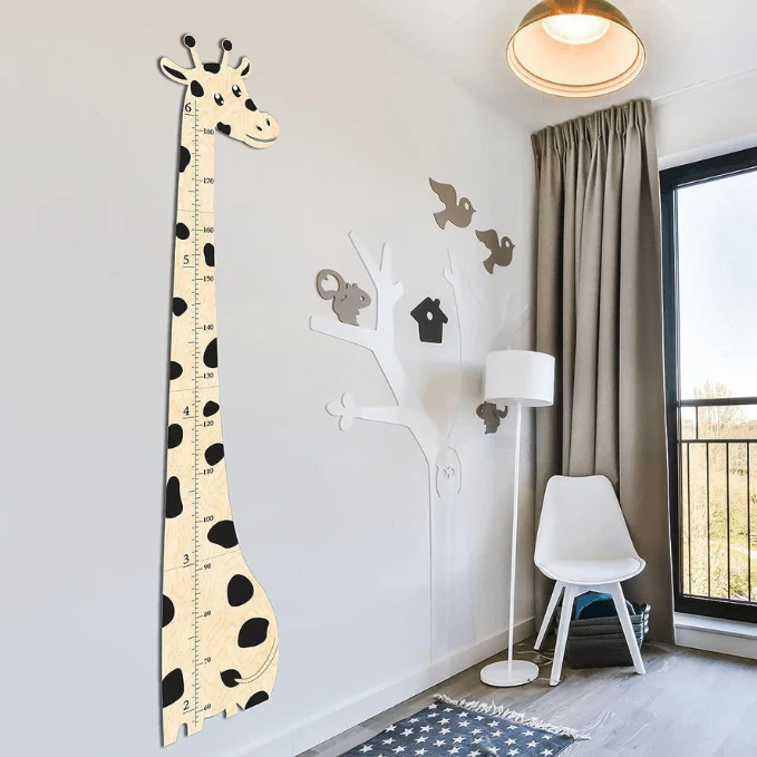 Wooden Giraffe Growth Chart Height Ruler for Kids - Image 6
