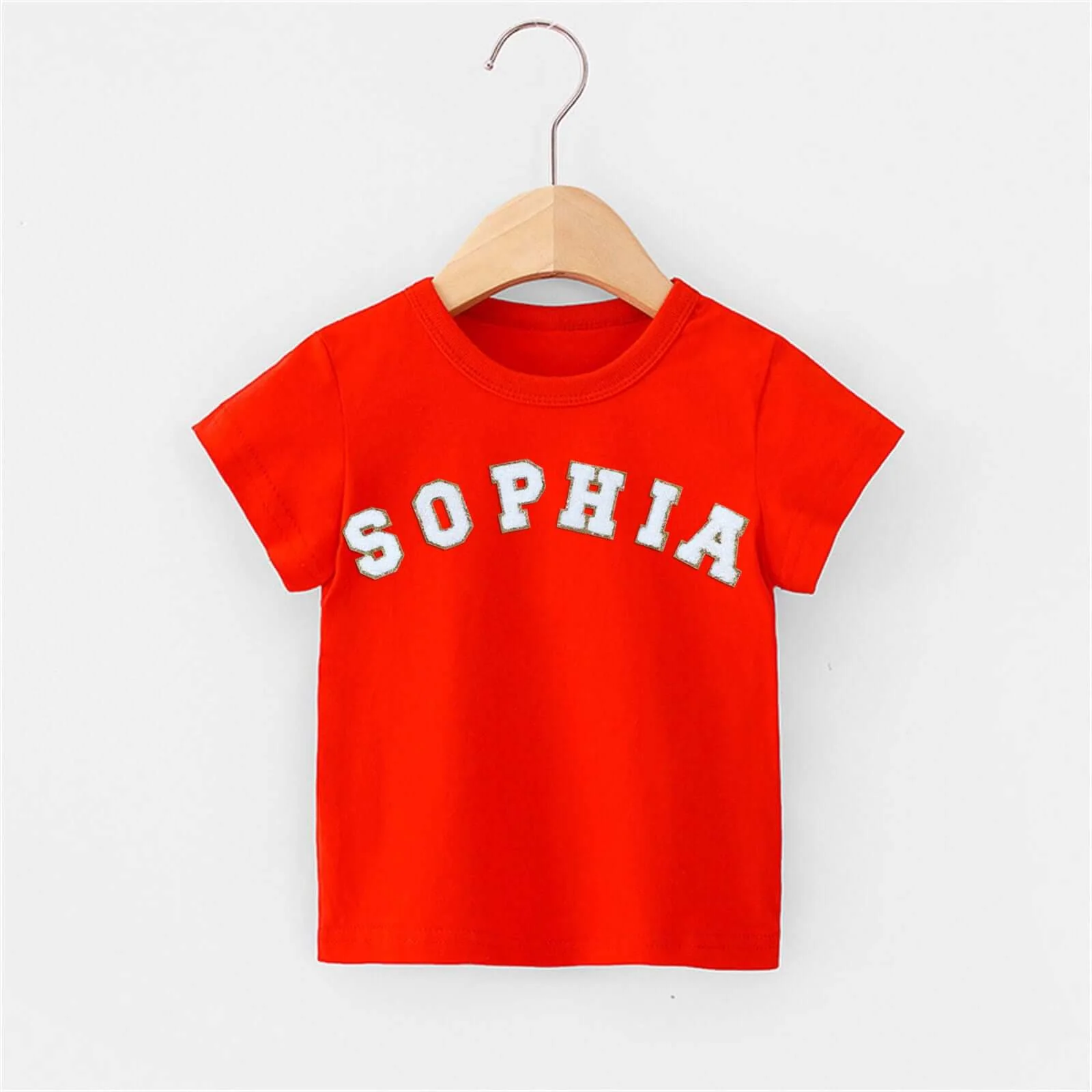 Personalized Toddler Patch Red T-shirt - Image 4