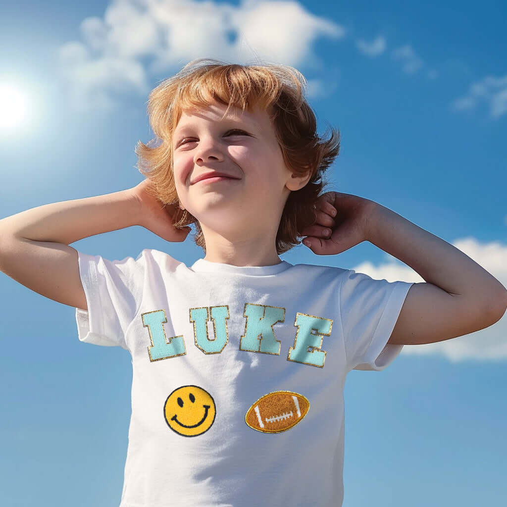 Personalized Toddler Patch White T-shirt - Image 2