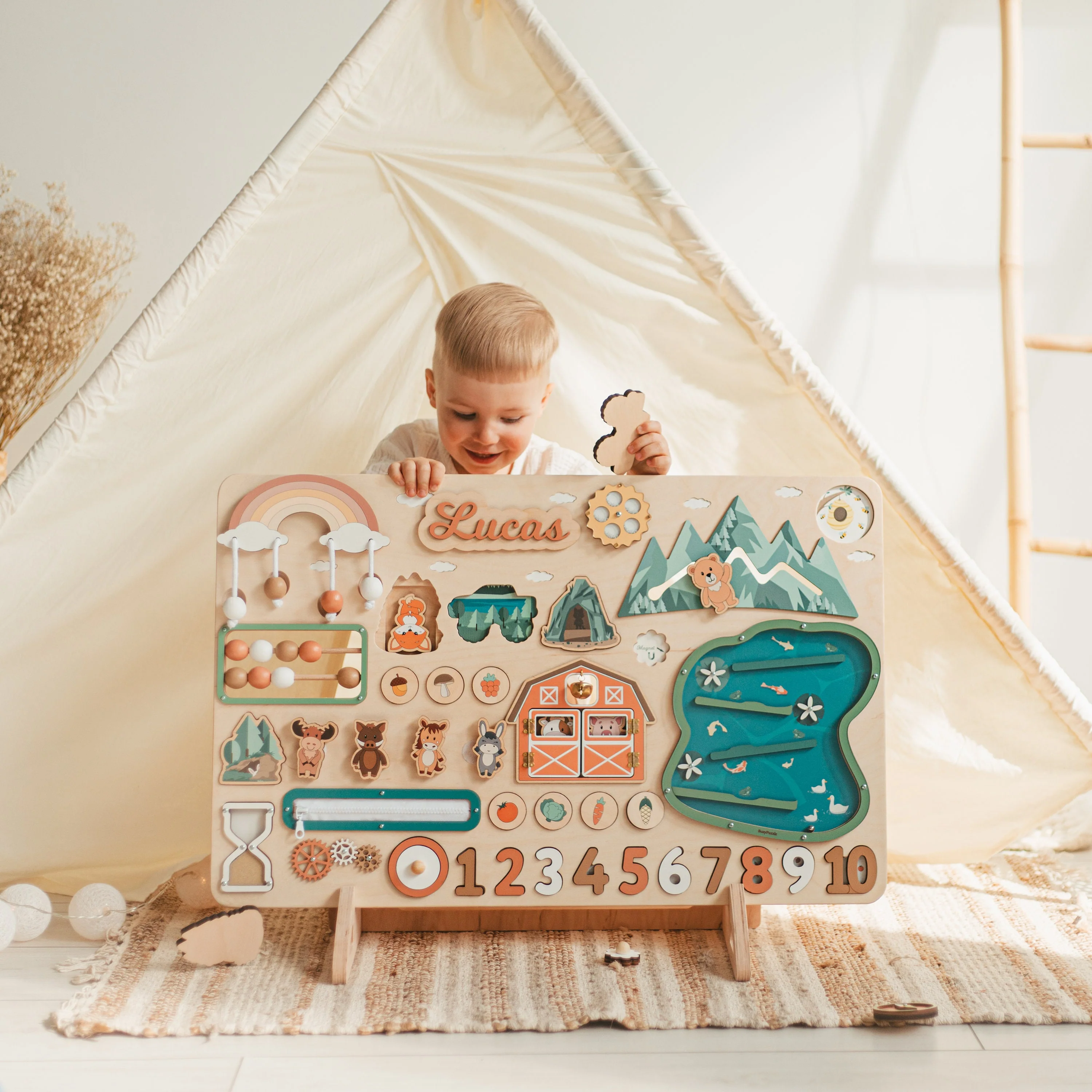 Personalized Wooden Activity Board for Kids - Image 6