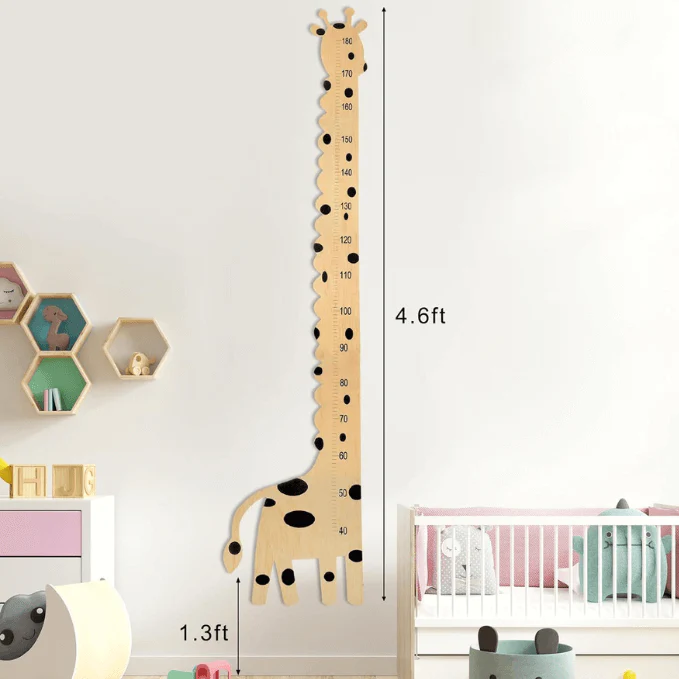 Wooden Giraffe Growth Chart Height Ruler - Image 3
