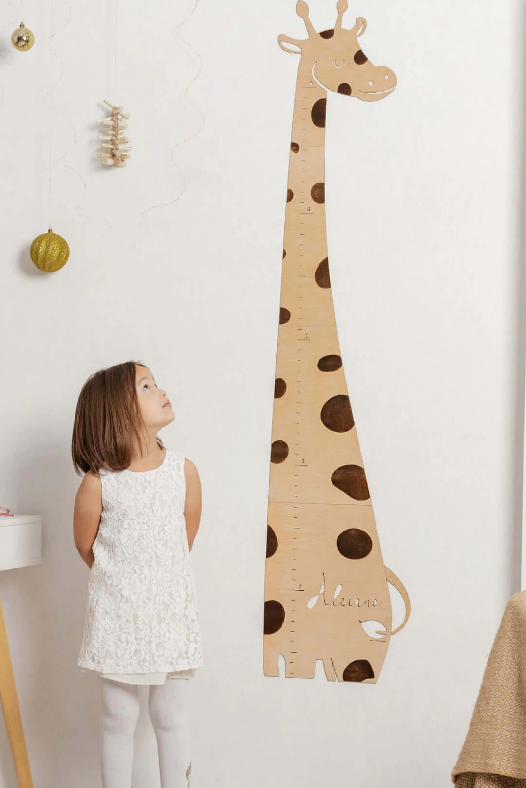 Personalized Wooden Giraffe Growth Chart Nursery Decor - Image 2