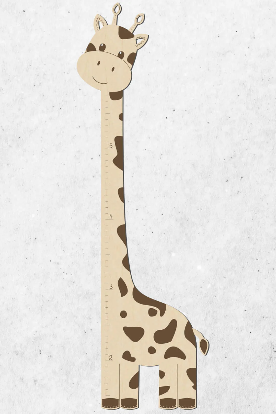 Wooden Giraffe Growth Chart Ruler for Kids - Image 4