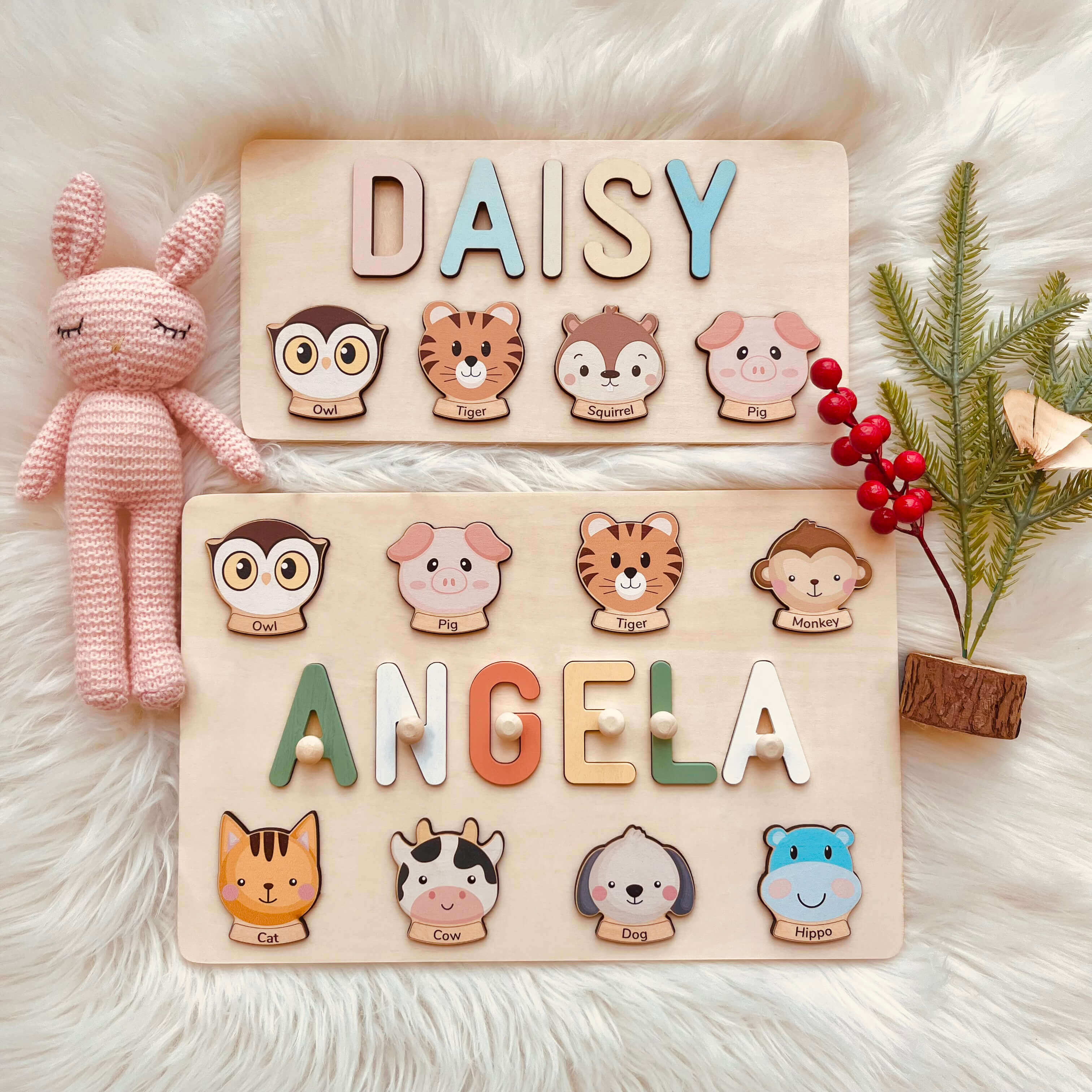 Personalized Wooden Baby Name Puzzle-Element With Name - Image 5